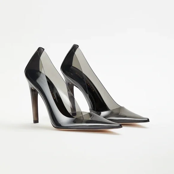 Good American Cinder-f*cking-rella Pump Light Smoke - 6 - Picture 3 of 10